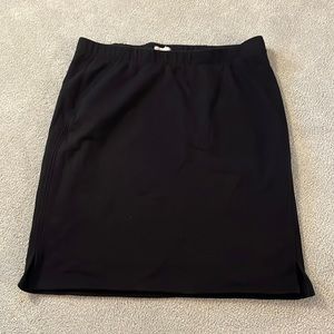 Eileen Fisher black elastic waist skirt